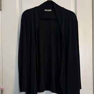 Dana Bachman Women's Black Open Front Cardigan